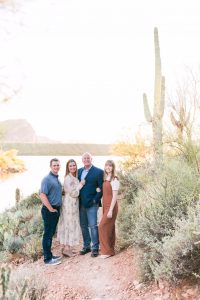 Saguaro Lake Arizona with a family of four