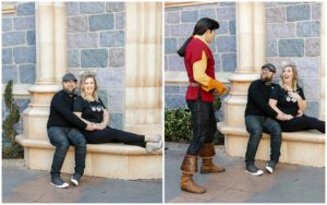 Disney Engagement Photos with Gaston of Beauty and the Beast